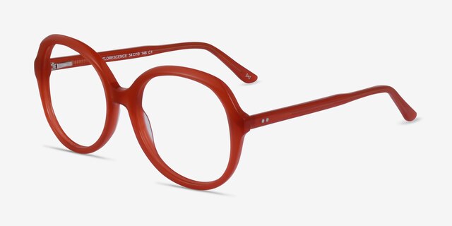 Florescence Burgundy AcetateEyeglass Frames from EyeBuyDirect, Angle View