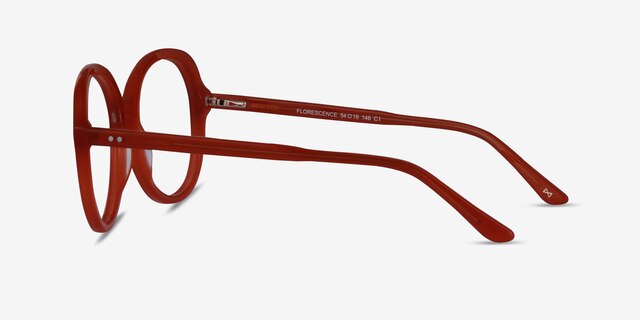 Florescence Burgundy AcetateEyeglass Frames from EyeBuyDirect, Side View