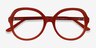 Florescence Burgundy AcetateEyeglass Frames from EyeBuyDirect, Closed View