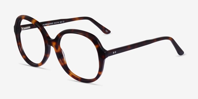 Florescence Tortoise AcetateEyeglass Frames from EyeBuyDirect, Angle View