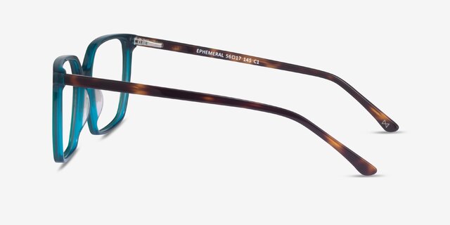 Ephemeral Teal Tortoise AcetateEyeglass Frames from EyeBuyDirect, Side View