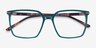 Ephemeral Teal Tortoise AcetateEyeglass Frames from EyeBuyDirect, Closed View