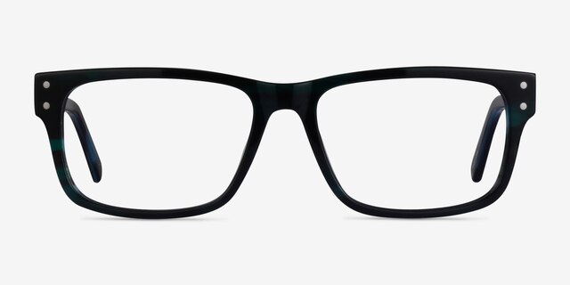Brumalis Green Striped AcetateEyeglass Frames from EyeBuyDirect, Front View