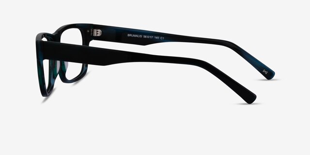 Brumalis Green Striped AcetateEyeglass Frames from EyeBuyDirect, Side View