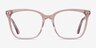 Meliora Clear Pink AcetateEyeglass Frames from EyeBuyDirect, Front View