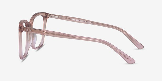 Meliora Clear Pink AcetateEyeglass Frames from EyeBuyDirect, Side View