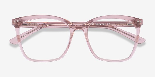 Meliora Clear Pink AcetateEyeglass Frames from EyeBuyDirect, Closed View