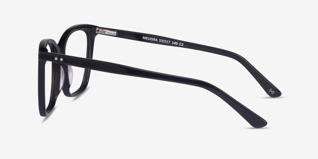 Meliora Black AcetateEyeglass Frames from EyeBuyDirect, Side View