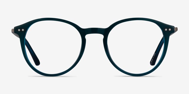 Riviere Teal AcetateEyeglass Frames from EyeBuyDirect, Front View