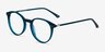 Riviere Teal AcetateEyeglass Frames from EyeBuyDirect, Angle View