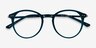 Riviere Teal AcetateEyeglass Frames from EyeBuyDirect, Closed View
