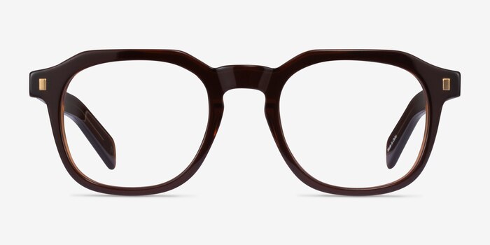 Apricus Clear Brown Acetate Eyeglass Frames from EyeBuyDirect