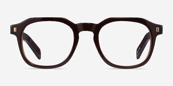 Apricus Clear Brown Acetate Eyeglass Frames