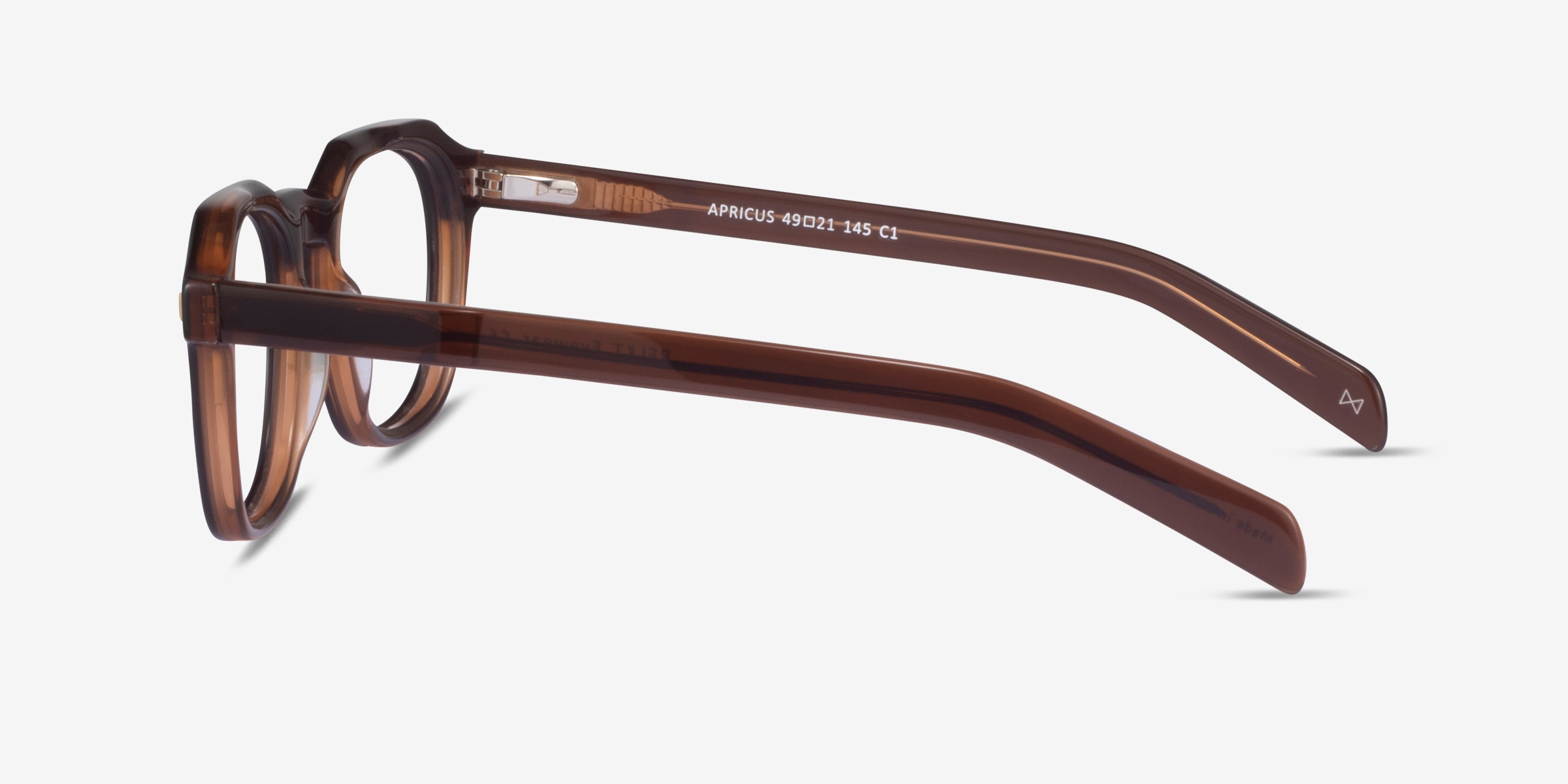 Apricus Square Clear Brown Full Rim Eyeglasses | Eyebuydirect