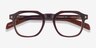 Apricus Clear Brown AcetateEyeglass Frames from EyeBuyDirect, Closed View