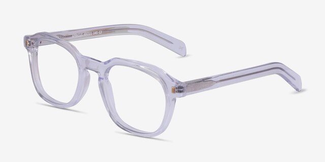 Apricus Clear AcetateEyeglass Frames from EyeBuyDirect, Angle View