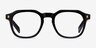Apricus Black AcetateEyeglass Frames from EyeBuyDirect, Front View