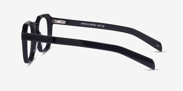 Apricus Black AcetateEyeglass Frames from EyeBuyDirect, Side View