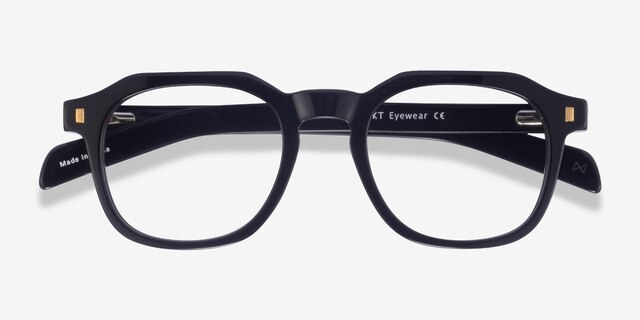 Apricus Black AcetateEyeglass Frames from EyeBuyDirect, Closed View