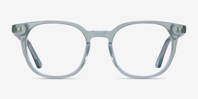 Auburn Clear Green AcetateEyeglass Frames from EyeBuyDirect, Front View