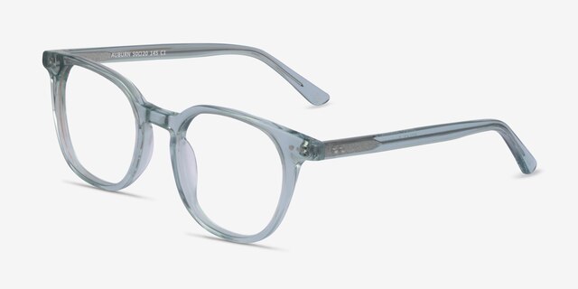 Auburn Clear Green AcetateEyeglass Frames from EyeBuyDirect, Angle View