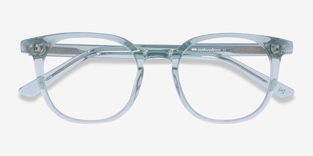 Auburn Clear Green AcetateEyeglass Frames from EyeBuyDirect, Closed View