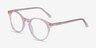 Latta Clear Pink AcetateEyeglass Frames from EyeBuyDirect, Angle View