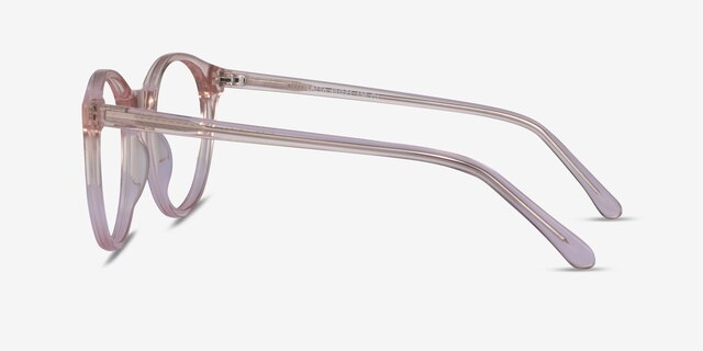 Latta Clear Pink AcetateEyeglass Frames from EyeBuyDirect, Side View