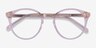 Latta Clear Pink AcetateEyeglass Frames from EyeBuyDirect, Closed View