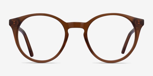 Latta Clear Brown AcetateEyeglass Frames from EyeBuyDirect, Front View