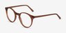 Latta Clear Brown AcetateEyeglass Frames from EyeBuyDirect, Angle View