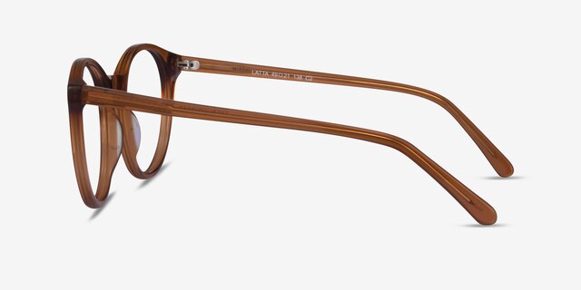 Latta Clear Brown AcetateEyeglass Frames from EyeBuyDirect, Side View