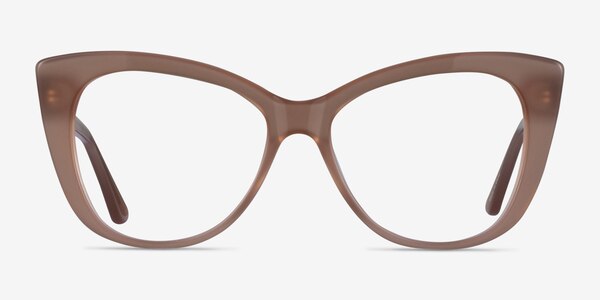 Jenna Clear Brown Acétate Montures de lunettes de vue