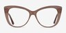 Jenna Clear Brown AcetateEyeglass Frames from EyeBuyDirect, Front View