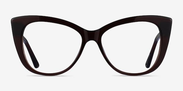 Jenna Marron foncé Acétate Montures de lunettes de vue