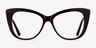 Jenna Dark Brown AcetateEyeglass Frames from EyeBuyDirect, Front View