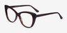 Jenna Dark Brown AcetateEyeglass Frames from EyeBuyDirect, Angle View