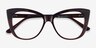 Jenna Dark Brown AcetateEyeglass Frames from EyeBuyDirect, Closed View