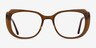 Magnolia Clear Brown AcetateEyeglass Frames from EyeBuyDirect, Front View