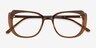 Magnolia Clear Brown AcetateEyeglass Frames from EyeBuyDirect, Closed View