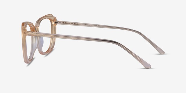 Magnolia Clear Yellow AcetateEyeglass Frames from EyeBuyDirect, Side View
