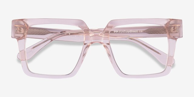 Granada Clear Pink AcetateEyeglass Frames from EyeBuyDirect, Closed View