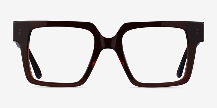Granada Dark Brown Acetate Eyeglass Frames from EyeBuyDirect