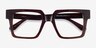 Granada Dark Brown AcetateEyeglass Frames from EyeBuyDirect, Closed View