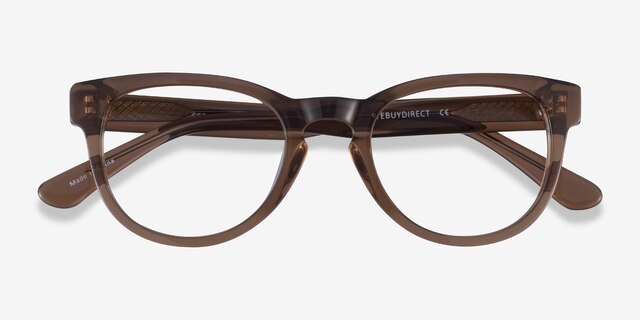 Cezanne Clear Brown AcetateEyeglass Frames from EyeBuyDirect, Closed View