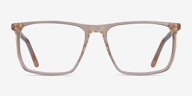 Fairmont Clear Yellow AcetateEyeglass Frames from EyeBuyDirect, Front View