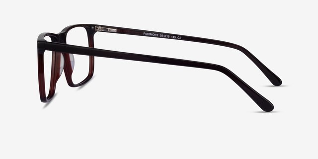 Fairmont Dark Brown AcetateEyeglass Frames from EyeBuyDirect, Side View