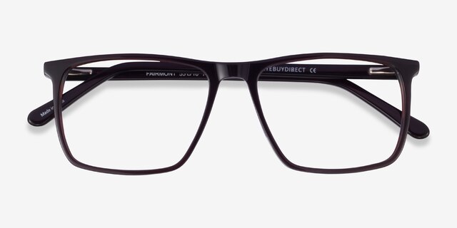 Fairmont Dark Brown AcetateEyeglass Frames from EyeBuyDirect, Closed View