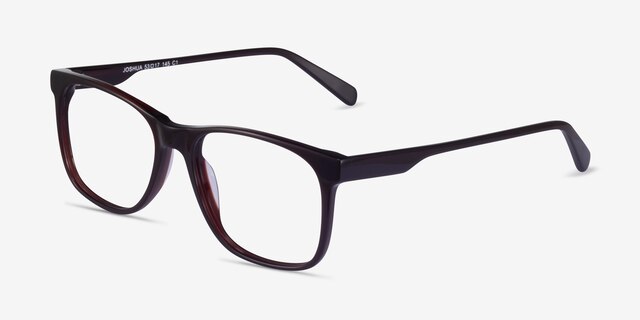 Joshua Dark Brown AcetateEyeglass Frames from EyeBuyDirect, Angle View