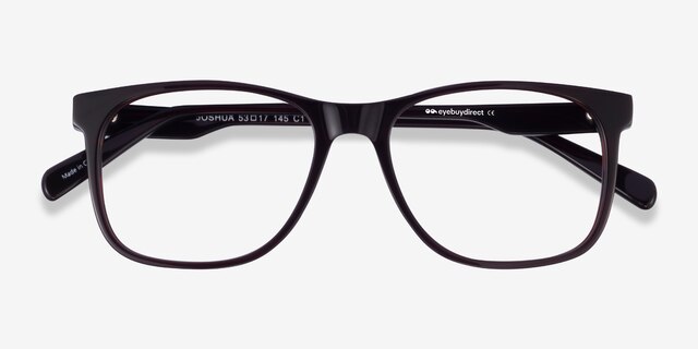 Joshua Dark Brown AcetateEyeglass Frames from EyeBuyDirect, Closed View